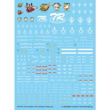 G-Rework CD-HL-124-H Premium Decal for HG A.O.Z Rx-124 Gundam Tr-6 ?Haze'N-Thley II?